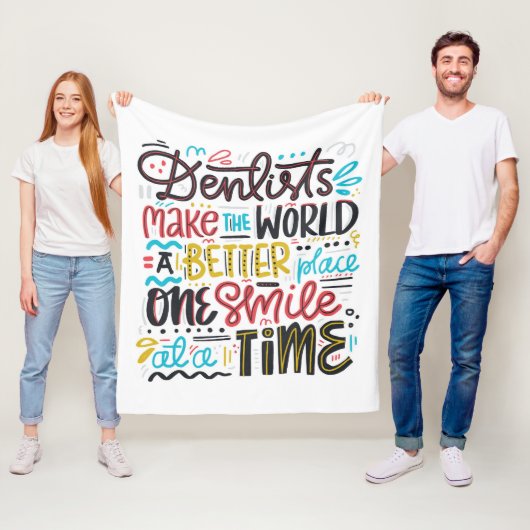 歯科医は世界によりよい場所をします フリースブランケット (インサイチュ)