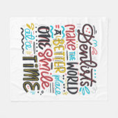 歯科医は世界によりよい場所をします フリースブランケット (正面(横))