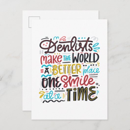 歯科医は世界をより良い場所にする ポストカード (正面/裏面)