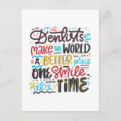 歯科医は世界をより良い場所にする ポストカード (正面)