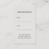 歯科医アポイントメントエレガントブラックレザーデンタル 予約カード (裏面)