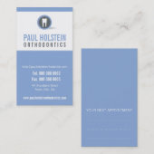 歯科医アポイントメントカード:: モダン歯のロゴ3 予約カード (正面/裏面)