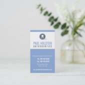 歯科医アポイントメントカード:: モダン歯のロゴ3 予約カード (スタンド正面)