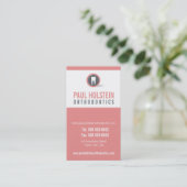 歯科医アポイントメントカード:: モダン歯のロゴ5 予約カード (スタンド正面)