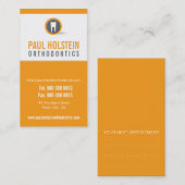 歯科医アポイントメントカード:: モダン歯のロゴ6 予約カード (正面/裏面)