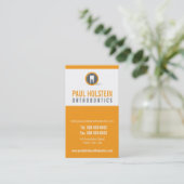 歯科医アポイントメントカード:: モダン歯のロゴ6 予約カード (スタンド正面)