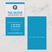 歯科医アポイントメントカード:: モダン歯のロゴ7 予約カード (正面/裏面)