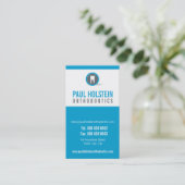 歯科医アポイントメントカード:: モダン歯のロゴ7 予約カード (スタンド正面)