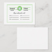 歯科医アポイントメントカード 予約カード (正面/裏面)