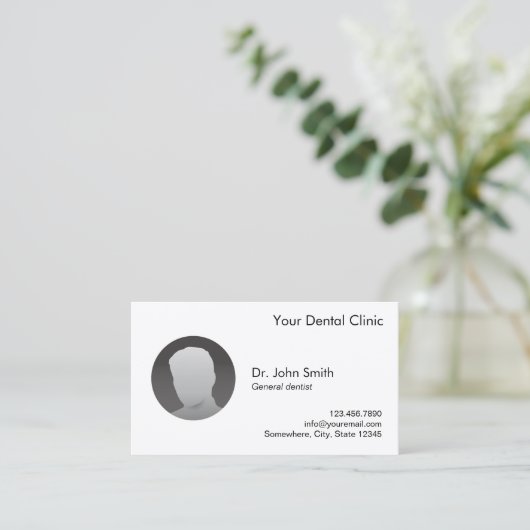 歯科医アポイントメントミニマルカスタムリスト写真 予約カード (スタンド正面)