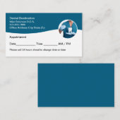 歯科医アポイントメントモダン名刺 予約カード (正面/裏面)