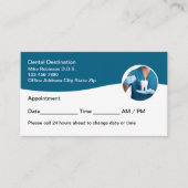 歯科医アポイントメントモダン名刺 予約カード (正面)