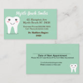 歯科医アポイントメント及び名刺 予約カード (正面/裏面)