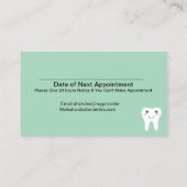歯科医アポイントメント及び名刺 予約カード (裏面)