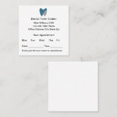 歯科医アポイントメント名刺の組み合わせ 予約カード (正面/裏面)