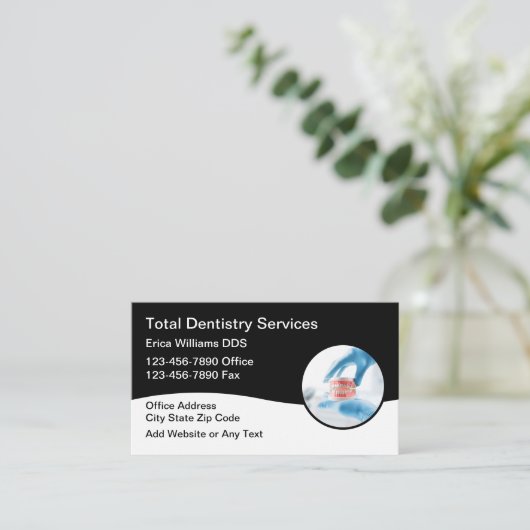 歯科医アポイントメント名刺の組み合わせ 名刺 (スタンド正面)