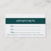 歯科医アポイントメント名刺 名刺 (裏面)