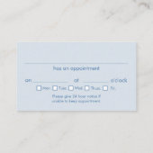 歯科医アポイントメント名刺 名刺 (裏面)