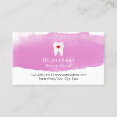 歯科医アポイントメント歯ハート水カラー歯科 予約カード (正面)