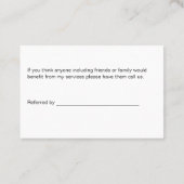 歯科医アポイントメント紹介名刺 名刺 (裏面)