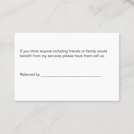 歯科医アポイントメント紹介名刺 名刺 (裏面)