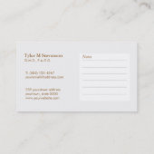 歯科医エレガント室アポイントメント名刺 予約カード (裏面)