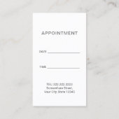 歯科医エレガント用水彩歯科アポイントメント 予約カード (裏面)