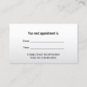 歯科医エレガント金歯科アポイントメント 予約カード (裏面)