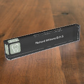 歯科医オフィスが正式に設計 デスクネームプレート (側面)