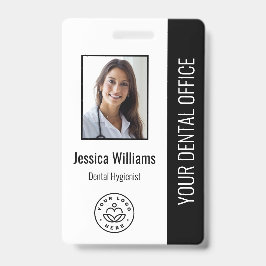 歯科医オフィスのロゴの写真ID黒 バッジ