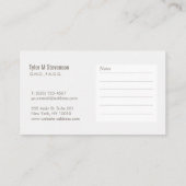 歯科医オフィスアポイントメントのアラーム 予約カード (裏面)