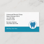 歯科医オフィスアポイントメントテンプレートデザイン 名刺 (正面)
