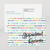 歯科医オフィスアポイントメントリマインダーポストカード ポストカード (正面/裏面)