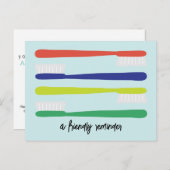 歯科医オフィスアポイントメントリマインダーポストカード ポストカード (正面/裏面)