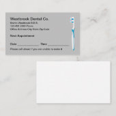 歯科医オフィスアポイントメントリマインダー名刺 名刺 (正面/裏面)