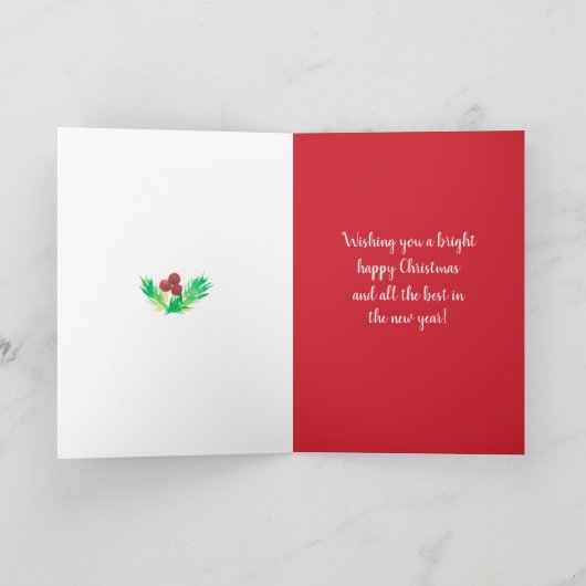 歯科医オフィス事業からのメリークリスマス シーズンカード (内部)