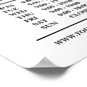 歯科医オフィス営業時間テンプレートポスター ポスター (角)