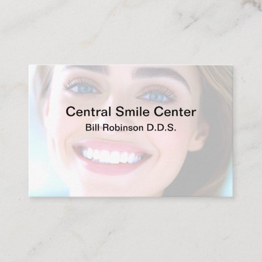 歯科医オフィス大型アポイントメントリマインダーカード 名刺 (正面)