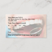 歯科医オフィス患者アポイントメントカード 予約カード (正面)