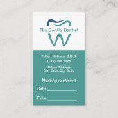 歯科医オフィス歯アポイントメント名刺 名刺 (正面)