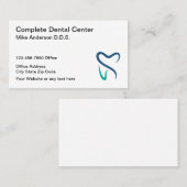 歯科医オフィス編集可能名刺デザイン 名刺 (正面/裏面)