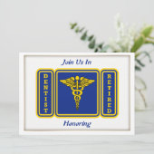 歯科医カドゥセスシールド退職招待状 招待状 (スタンド正面)