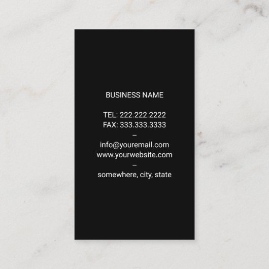 歯科医クリエイティブ光沢のある歯の歯科医院ブラック 名刺 (裏面)