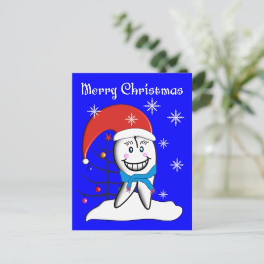 歯科医クリスマスカードとギフト シーズンポストカード (スタンド正面)