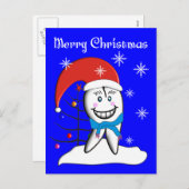 歯科医クリスマスカードとギフト シーズンポストカード (正面/裏面)