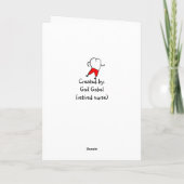 歯科医クリスマストートカード歯の装飾 シーズンカード (裏面)