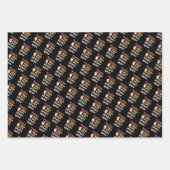 歯科医クリスマス – サンタフロスクリスマスプン ラッピングペーパーシート (正面3)