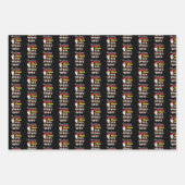 歯科医クリスマス – サンタフロスクリスマスプン ラッピングペーパーシート (正面2)