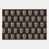 歯科医クリスマス – サンタフロスクリスマスプン ラッピングペーパーシート (正面)