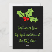 歯科医クリスマス シーズンカード (裏面)